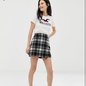 Hollister check mini skirt